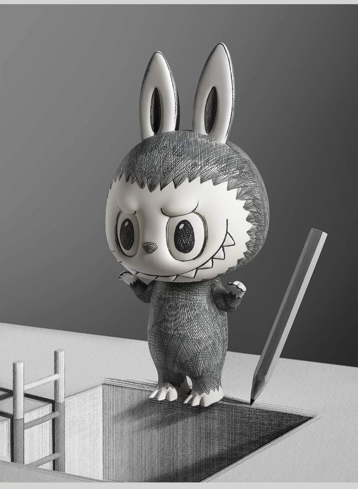 LABUBU DOLL MEGA 1000% Sketch
