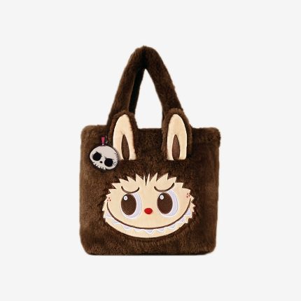 LABUBU Wendetasche aus Plüsch – Klassische braune Taschenserie