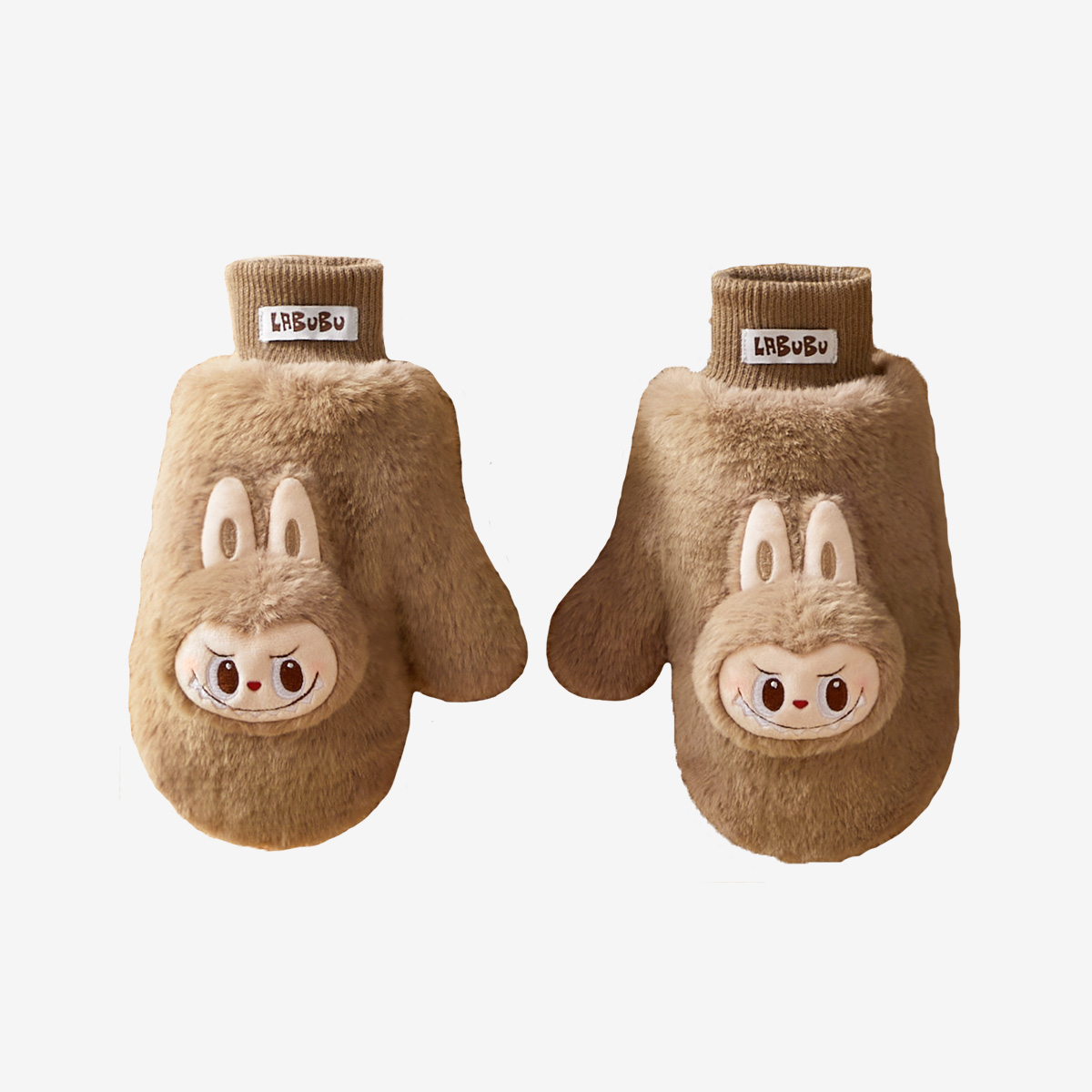 LABUBU Plüschhandschuhe – Warme, flauschige Weihnachts-Braun-Serie LABUBU Plüschhandschuhe – Warme, flauschige Weihnachts-Braun-Serie